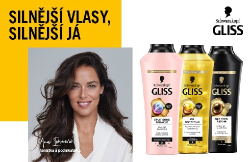 Vyberte si nejlepší vlasovou péči Schwarzkopf GLISS přesně pro své vlasy a otestujte ji zcela zdarma!